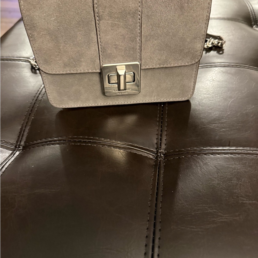 Kate Spade Phobe Suede Gray Suede Crossbody Bag - Picture 2 of 7